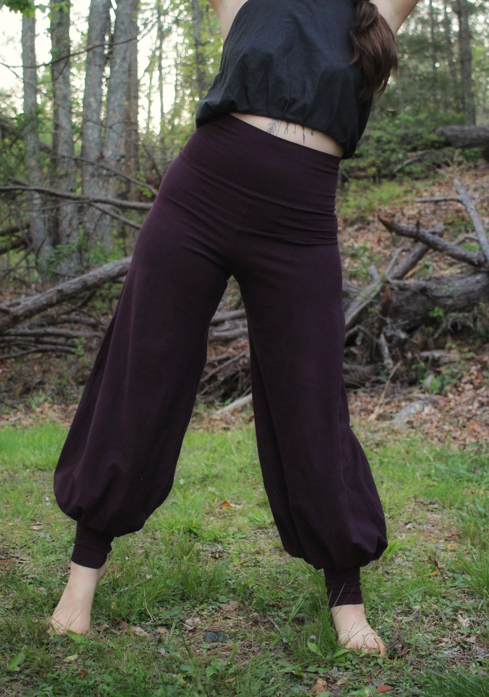 Deep Plum Meadow Pants Size Medium