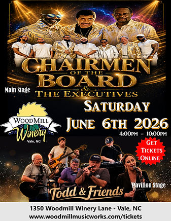 Chairmen of The Board Todd & Friends Woodmill Music Works Winery