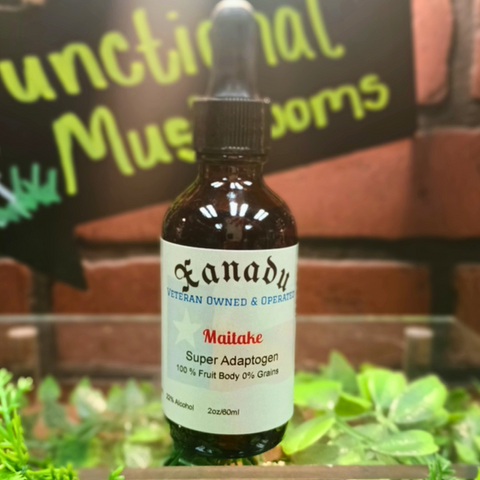 XANADU - Maitake Super Adaptogen, available at McKinney Leaf Cafe, best coffee shop in McKinney, TX. This premium wellness beverage features Maitake mushrooms, renowned for their adaptogenic properties, and is made with 100% fruit body for maximum benefits. Infused with CBD and THC, it offers enhanced relaxation and health benefits. Perfect for promoting stress relief and overall wellness, this high-quality drink combines natural ingredients for a delicious and therapeutic experience. McKinney Leaf Cafe offers a variety of premium CBD and THC products, including infused coffees, teas, and topicals. Discover the benefits of XANADU Maitake Super Adaptogen at McKinney Leaf Cafe, your top choice for wellness drinks in McKinney, TX.