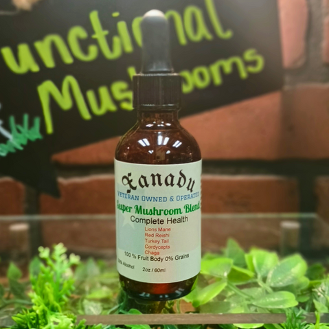 XANADU - Super Mushroom Blend, available at McKinney Leaf Cafe, best coffee shop in McKinney, TX. This premium wellness beverage features a blend of super mushrooms, including Lion's Mane, Cordyceps, and Reishi, infused with CBD and THC for enhanced relaxation and health benefits. Perfect for promoting overall wellness and cognitive function, this high-quality drink uses natural ingredients to deliver a delicious and therapeutic experience. McKinney Leaf Cafe offers a variety of premium CBD and THC products, including infused coffees, teas, and topicals. Discover the benefits of XANADU Super Mushroom Blend at McKinney Leaf Cafe, your top choice for wellness drinks in McKinney, TX.