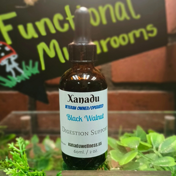 XANADU - Black Walnut Digestion Support, available at McKinney Leaf Cafe, best coffee shop in McKinney, TX. This premium wellness beverage features Black Walnut, known for its digestive support benefits, combined with CBD and THC for enhanced relaxation and health benefits. Perfect for promoting digestive health and overall wellness, this high-quality drink uses natural ingredients to deliver a delicious and therapeutic experience. McKinney Leaf Cafe offers a variety of premium CBD and THC products, including infused coffees, teas, and topicals. Discover the benefits of XANADU Black Walnut Digestion Support at McKinney Leaf Cafe, your top choice for wellness drinks in McKinney, TX.