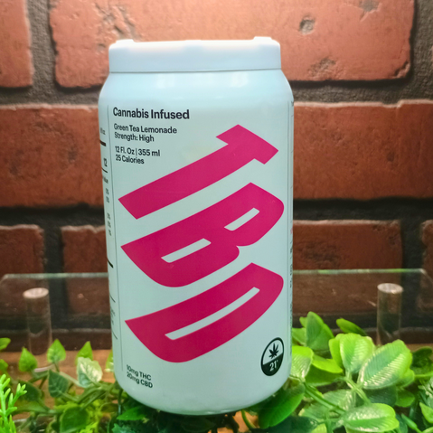 Refreshing Cannabis-Infused Green Tea Lemonade from TBD, showcasing a vibrant drink blending the wellness benefits of green tea and Delta 9 THC. Perfect for relaxation and a burst of flavor, this beverage is a premium offering available at McKinney Leaf Café.