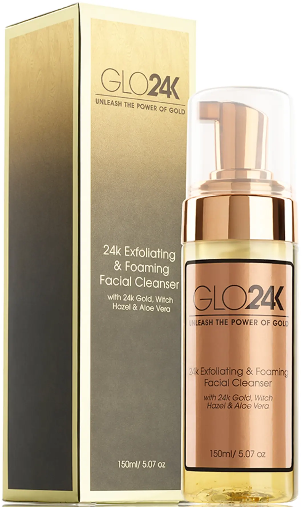 24K Foaming Cleanser with 24k Gold, Witch Hazel & Aloe Vera