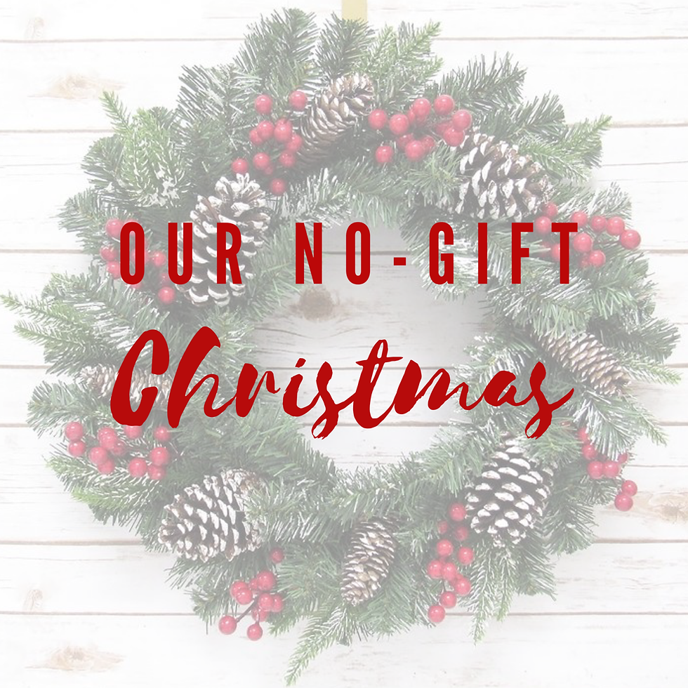 Our No-Gift Christmas!