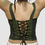 Thumbnail: Green corset-like lycra tank top