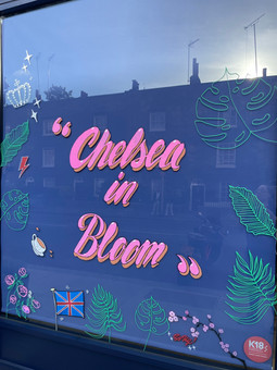 Chelsea In Bloom window art for Salon Hair Privé.jpeg