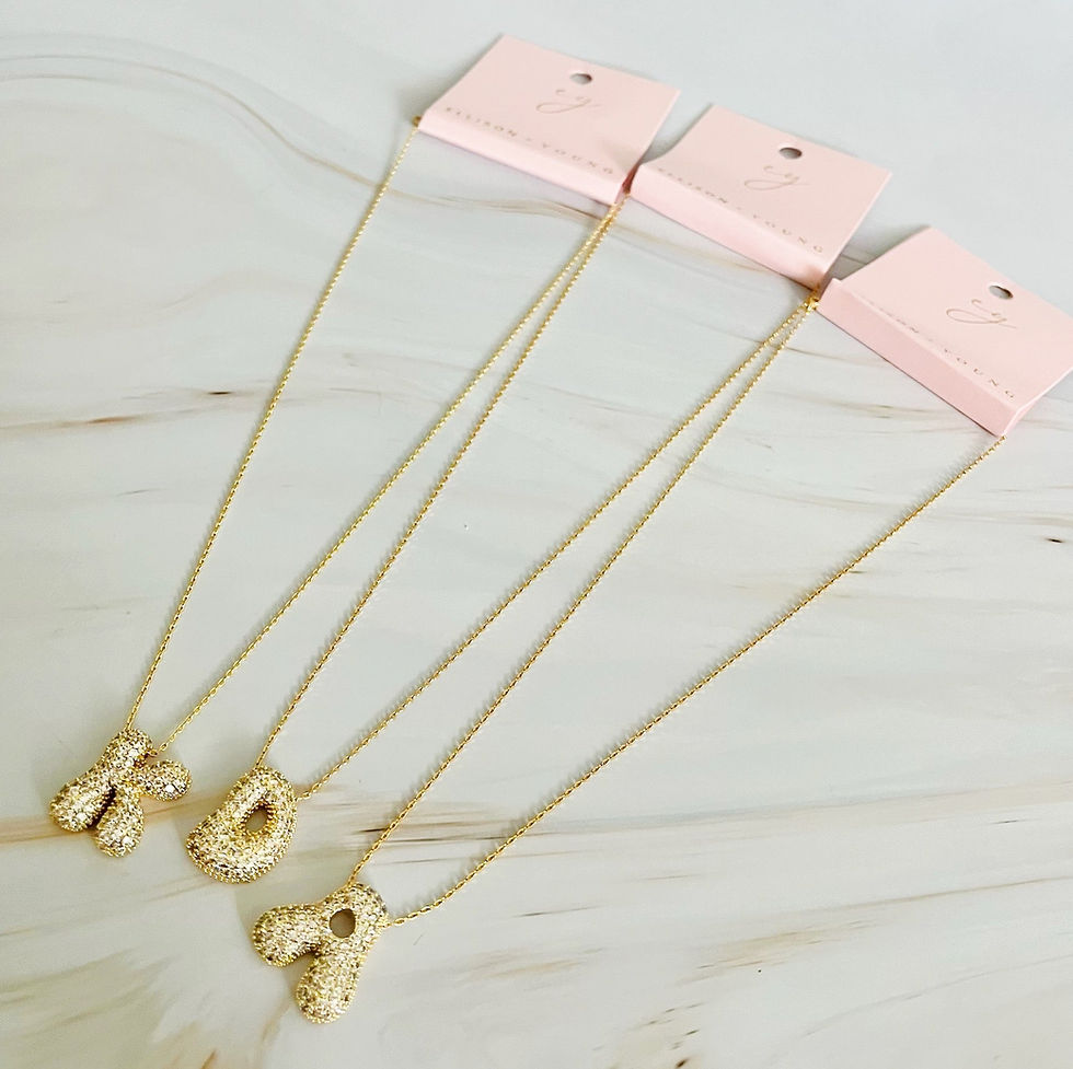 Miniatura: Crystal Bubble Initial Necklace