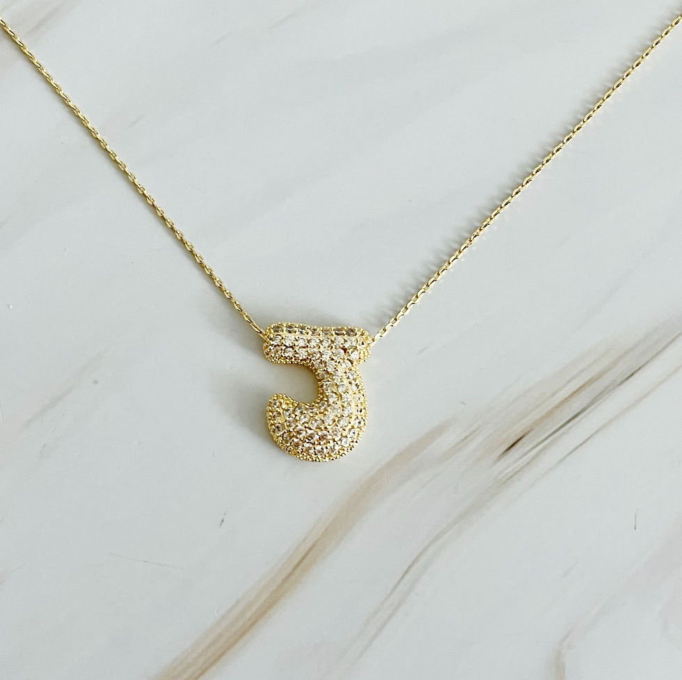 Miniatura: Crystal Bubble Initial Necklace