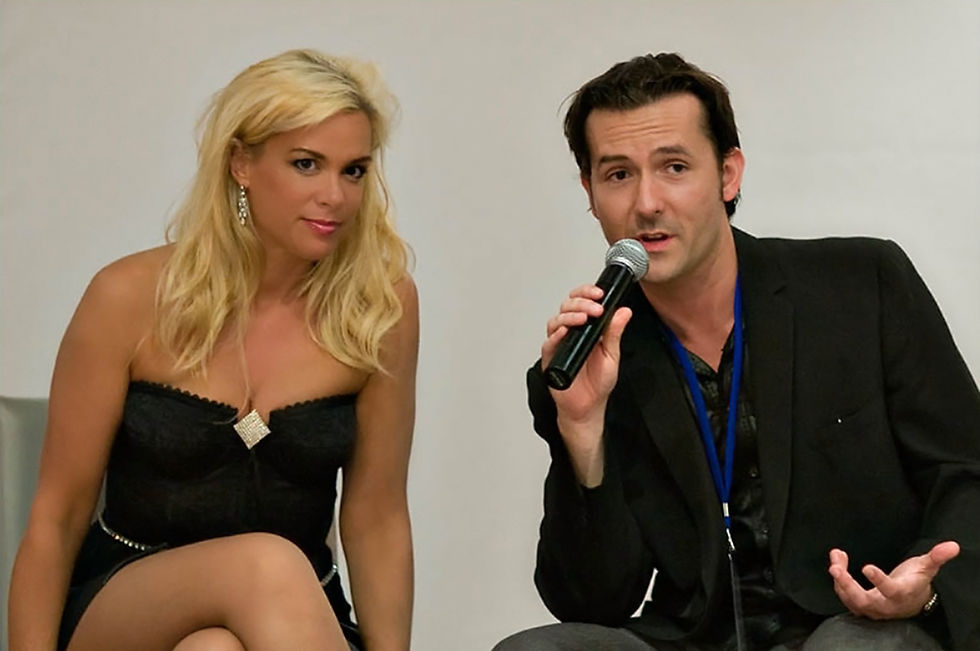 Promoting the feature film "Yesterday Was a Lie" with actress and producer Chase Masterson (photo by Cheryl Spelts).