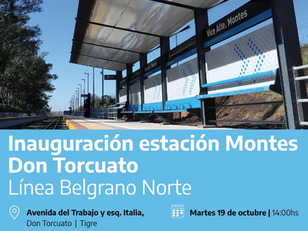 Trenes Argentinos inaugura la nueva estación Montes