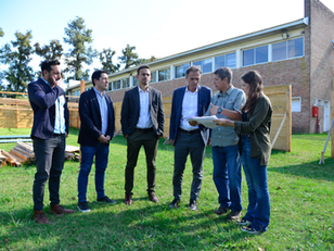 Katopodis y el intendente Nardini supervisaron las obras en la Universidad de Gral. Sarmiento