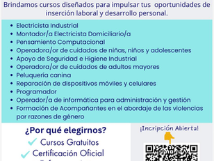Cursos gratuitos de formación y capacitación técnica con salida laboral