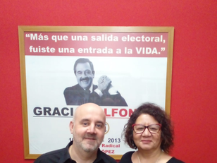 El radical Néstor Ríos y Laura Valdivia: pretenden sacar a la UCR del pozo