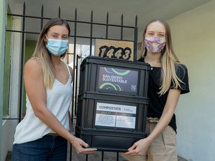 Macarena Posse prepara el terreno ambiental: entregó la compostera 3.000 a Vesna Barisic