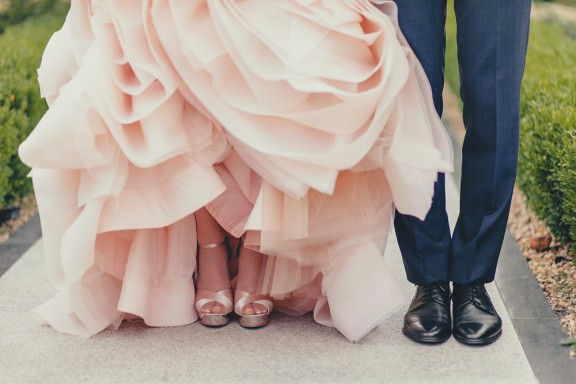 blush and navy