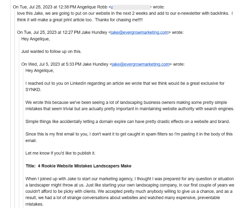 Article Pitch to Editor in Niche Business Magazine