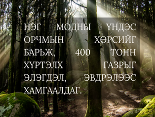 Байгаль орчинд оруулах хувь нэмэр