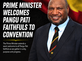 Prime Minister welcomes Pangu Pati faithfuls to convention