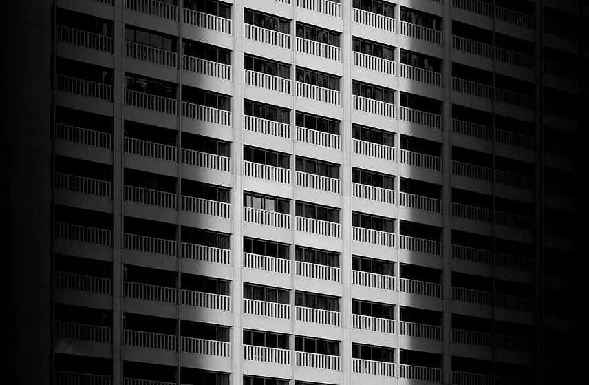Black and White Building
