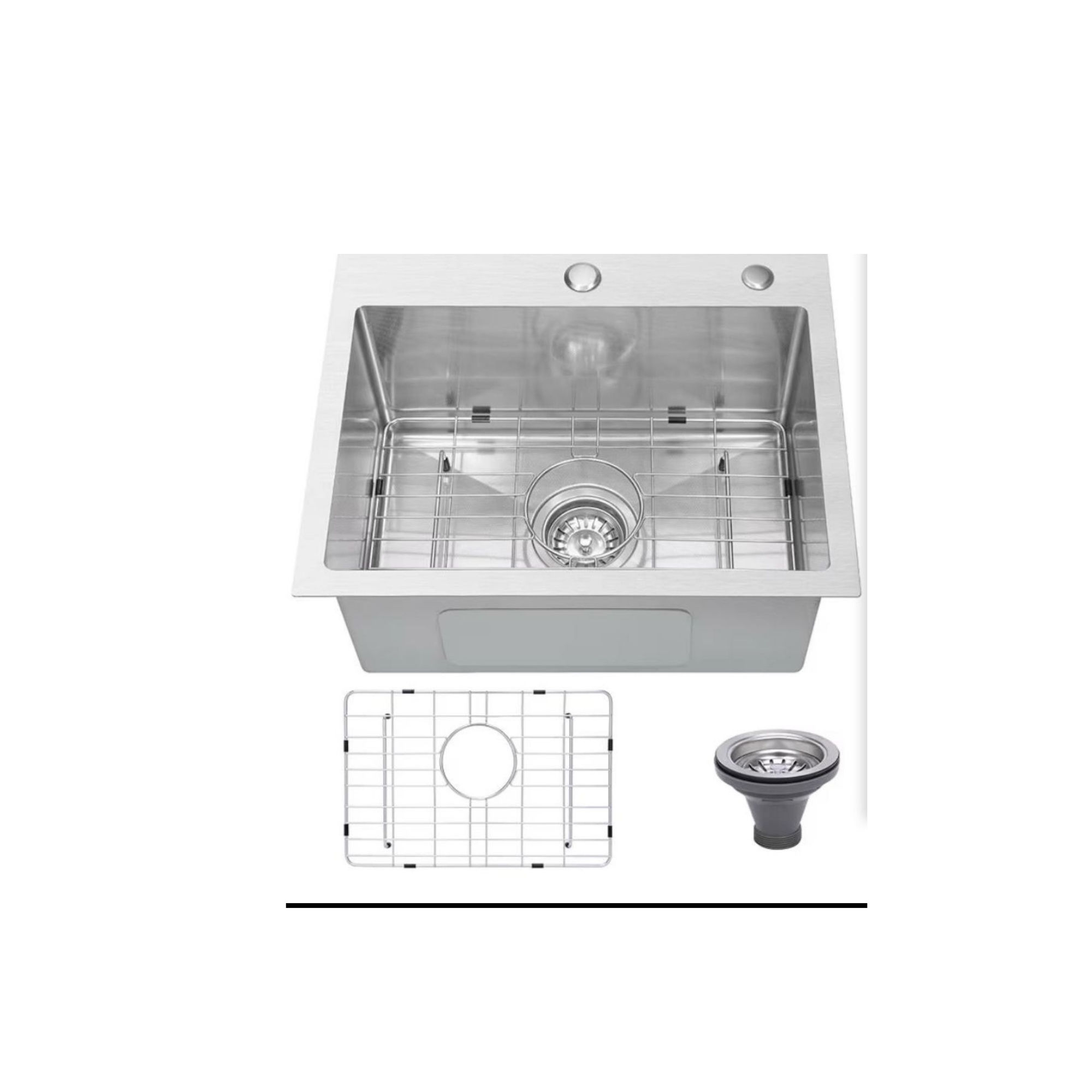 copy of Kitchen Sink Single Over Mount 25"x18"x9"Satin