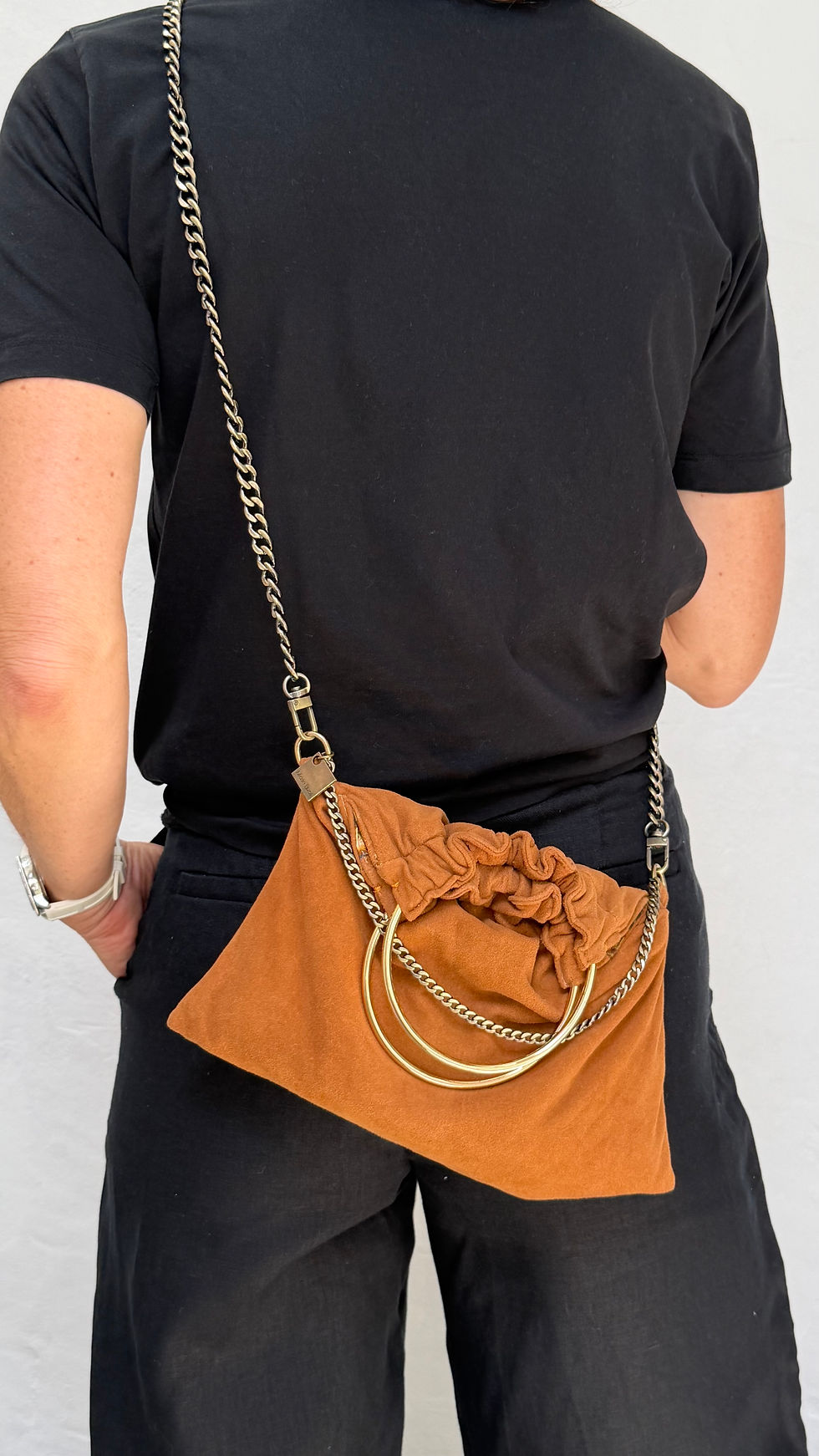 Thumbnail: Sac Paris Five nano velours de cuir