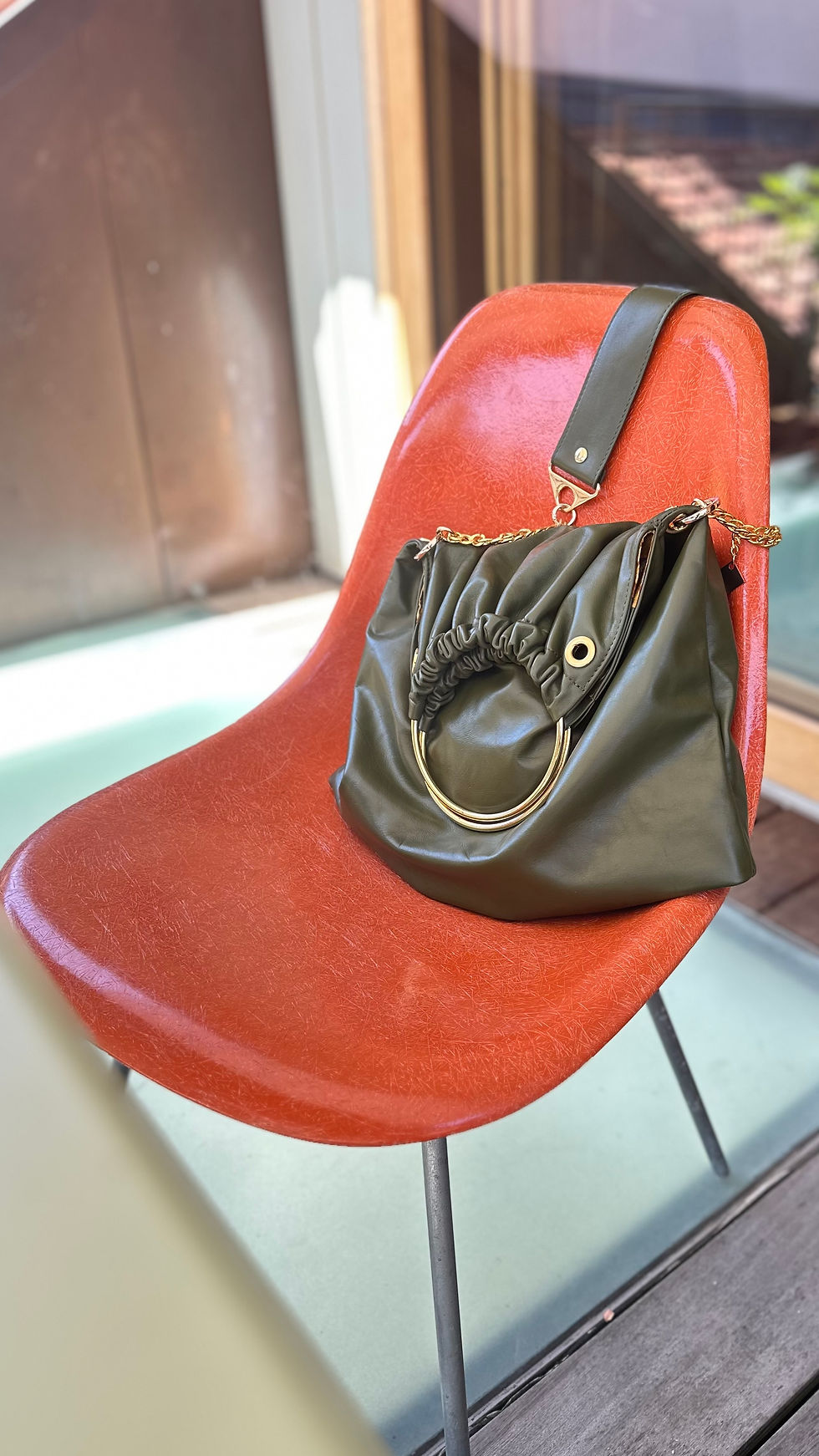 Miniature : Sac Paris Five Khaki cuir