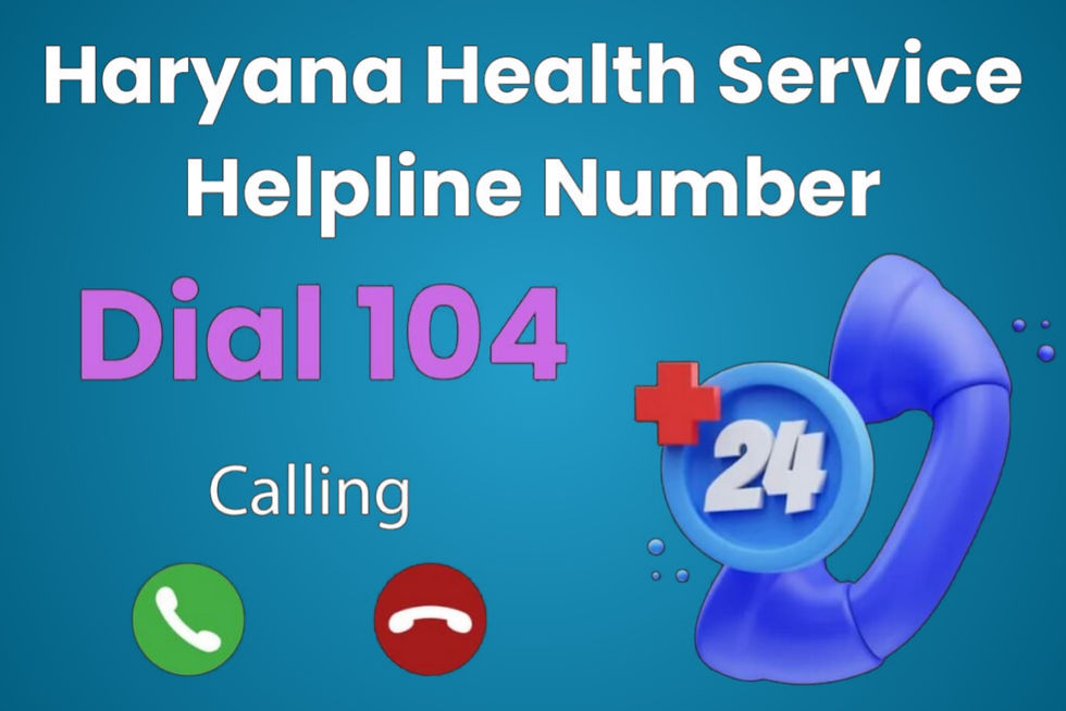Haryana Health Service Helpline Number
