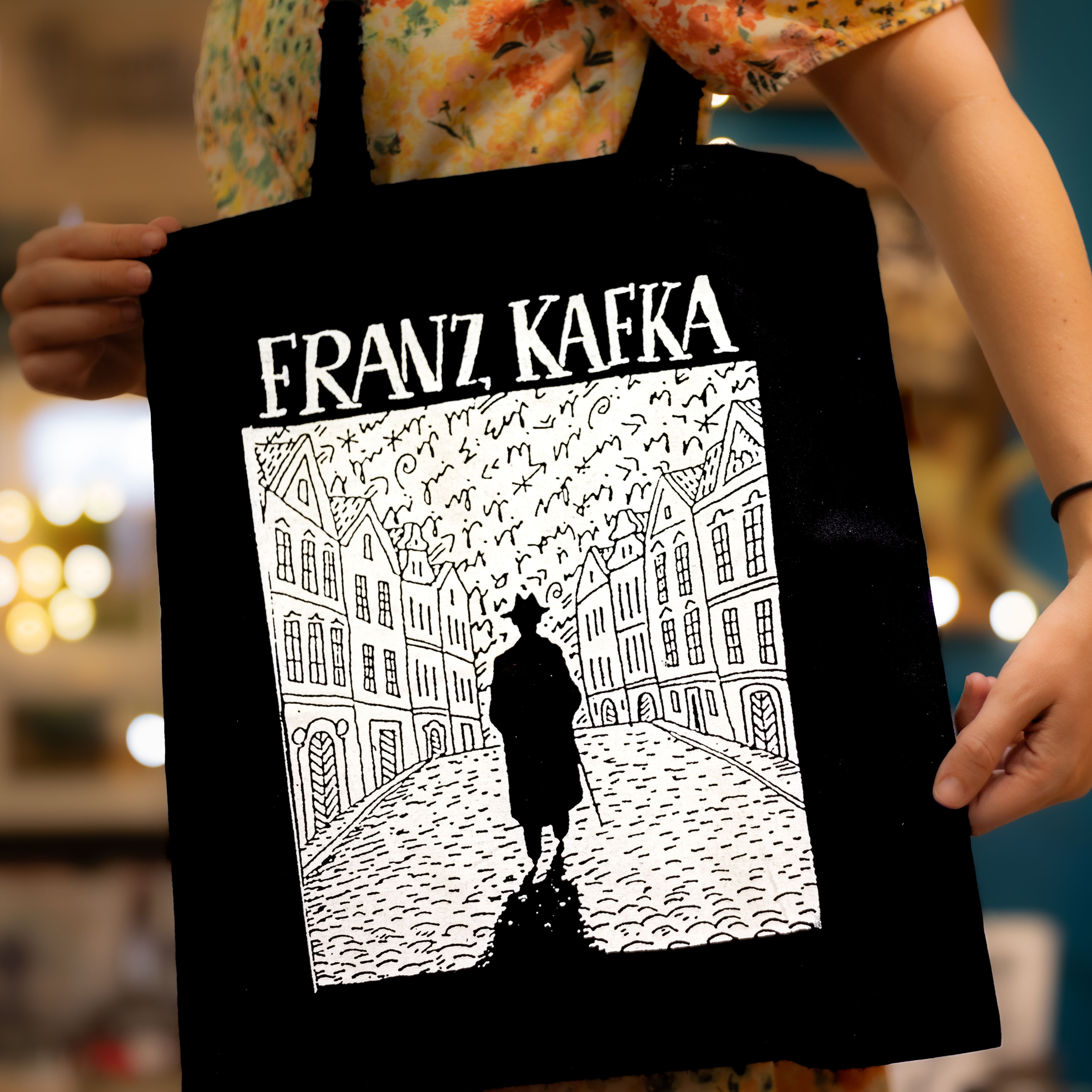 Bolsa negra de tela de Franz Kafka ETP