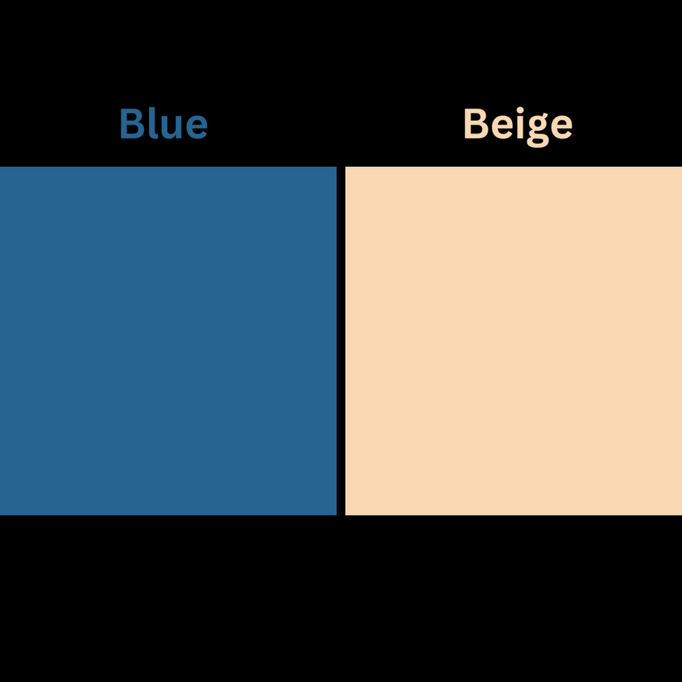 Blue, Beige