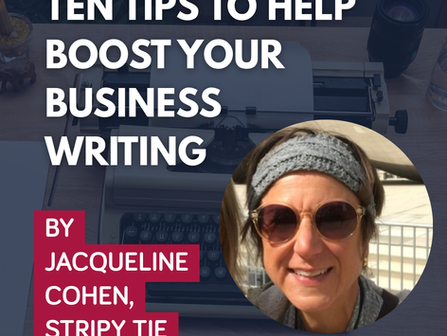 Ten tips to help boost your business writing