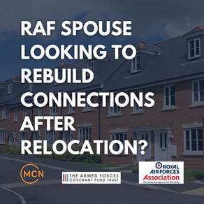 RAF spouse looking to rebuild connections after relocation?
