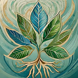 Firefly Logo for an organization with a plant with seven leaves (two in each of the bottom