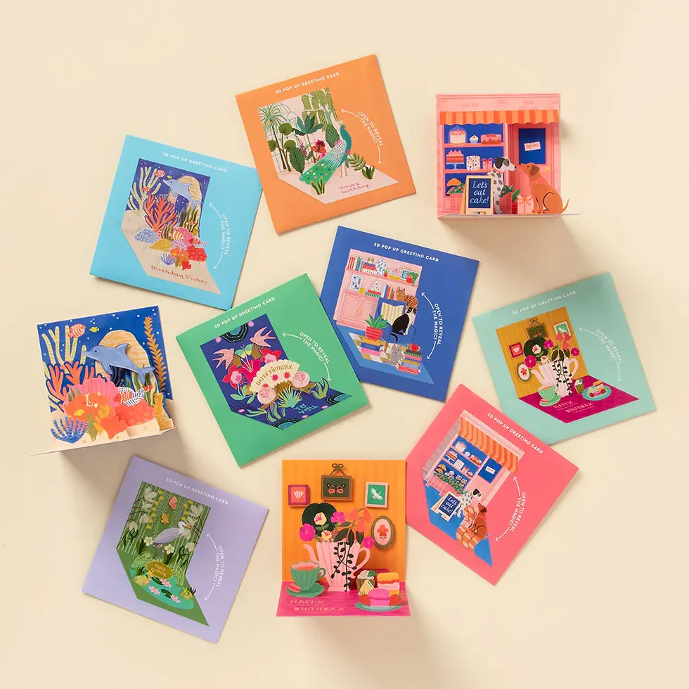 Thumbnail: Birthday Fishes Pop Up Greeting Card