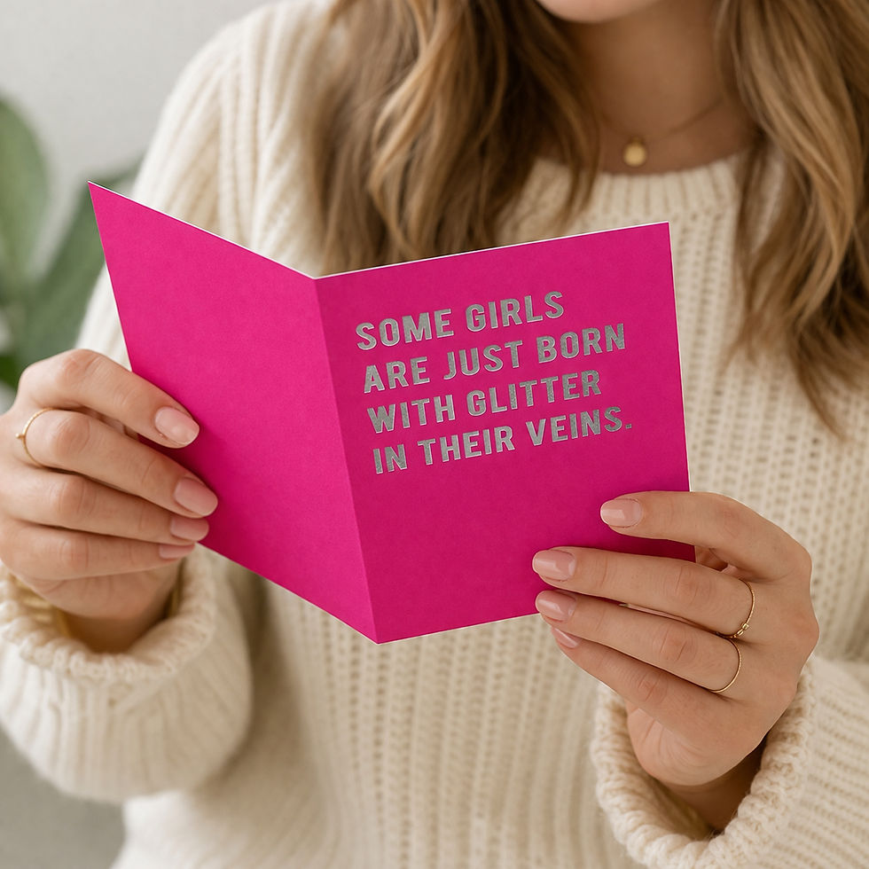 Thumbnail: Some Girls Are Just Born With Glitter In Their Veins Greeting Card 