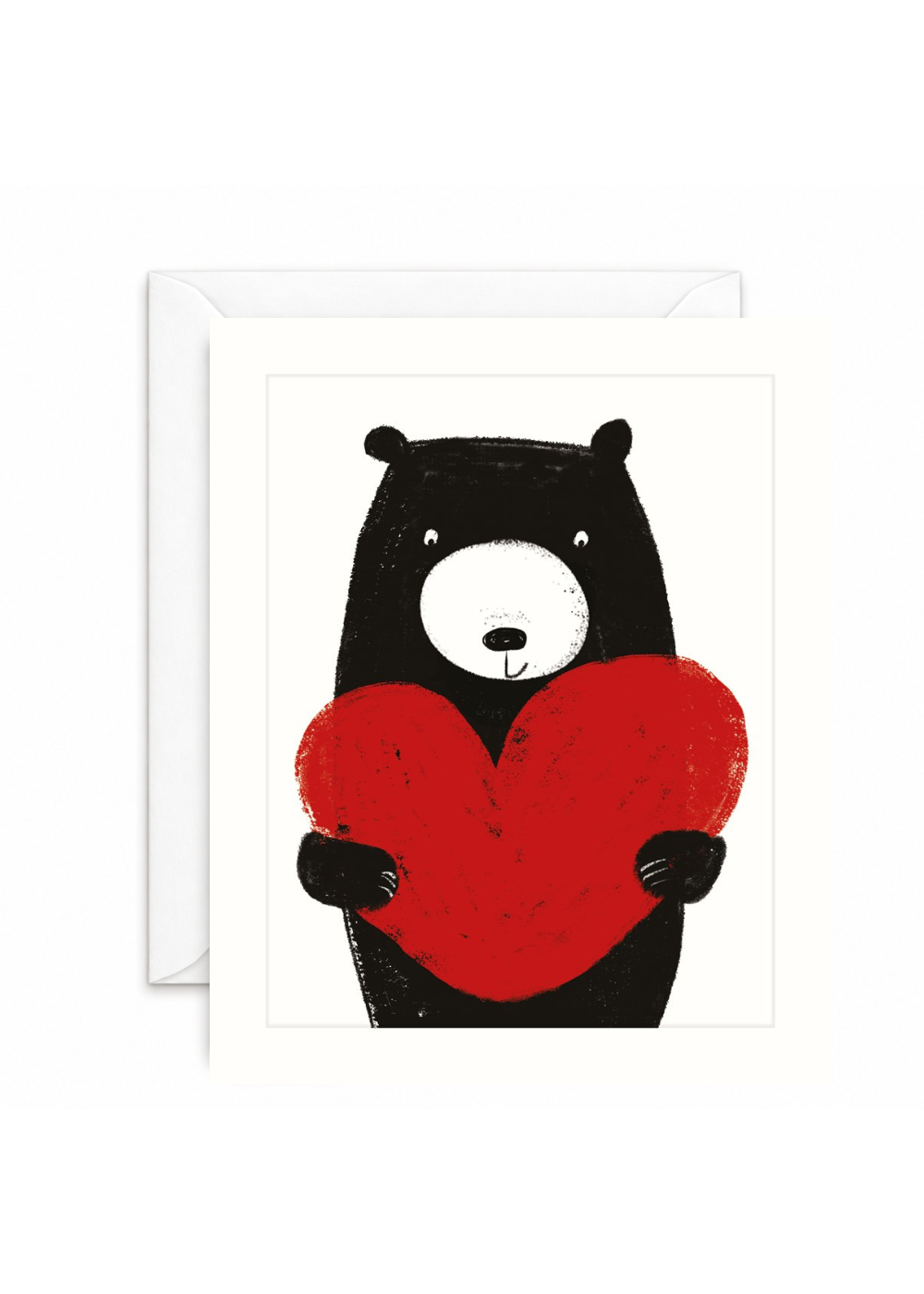 Bear Holding Heart Greeting Card