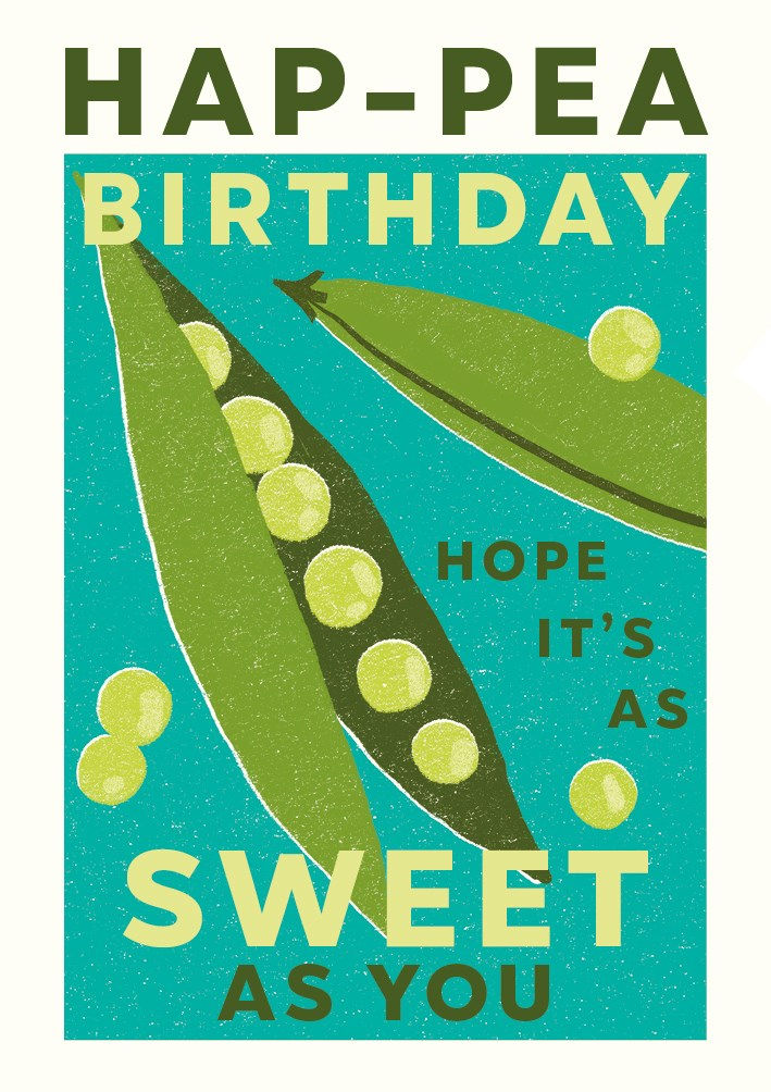 Thumbnail: Hap-Pea Birthday Hope It's As Sweet As You Greeting Card