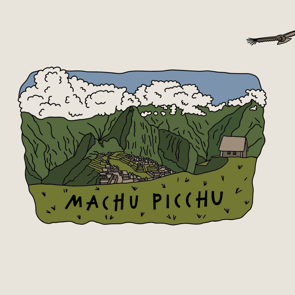 Illustrated GIF to promote the Machu Picchu Archaeological site. Fern City Greenhouse
