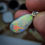 Miniature : Superbe pendentif opale sombre d'Australie, argent 925