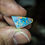 Miniature : Sublime opale sombre d'Australie, Mintabie , 3.8 carats