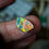 Miniature : Sublime opale sombre d'Australie, Mintabie , 13.2 carats