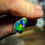 Miniature : Belle Opale noire d'Australie, Lightning Ridge, 1.65 carats