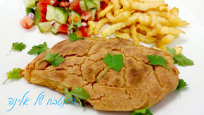 חזה עוף צלוי עם חומוס