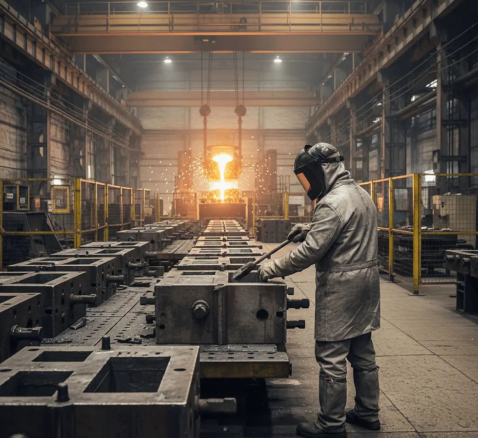Casting mold assembler (kokilnik) – foundry plant