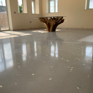 polished concrete overlay kitchen residential bridgenorth