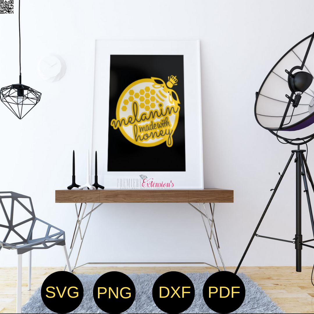 Melanin Made With Honey 2 svg