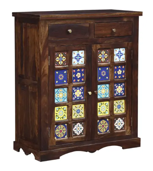 Thumbnail: Vedya Sheesham Wood Shoe Rack