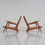 Thumbnail: French Contemporary Teak Wood Lounge Chair