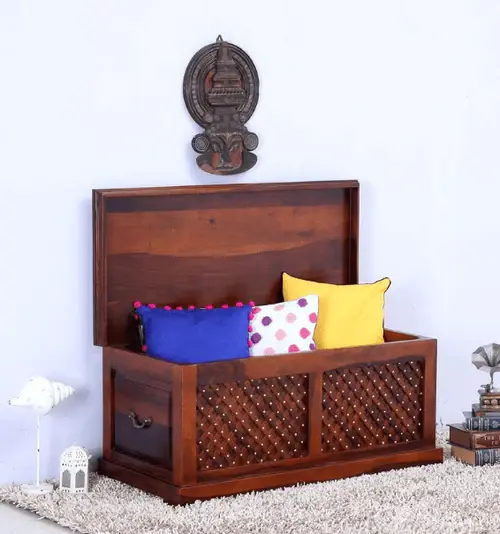 Zain Sheesham Wood Wooden Trunk
