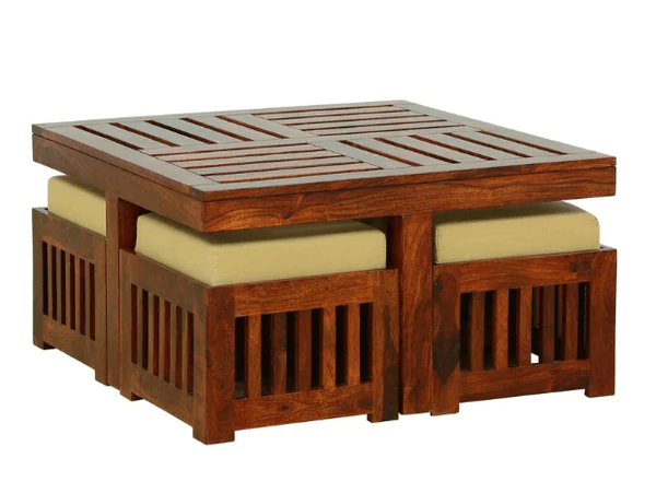 Madhu Sheesham Wood Coffee table with 4