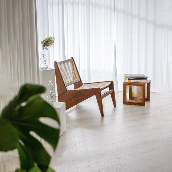 Thumbnail: Taksh Rattan Cane Teak Wood Stool